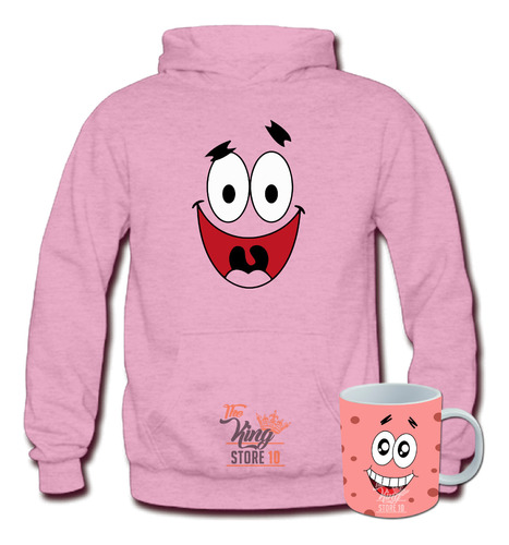 Poleron + Taza, Patricio Sonrisa, Bob Esponja, Serie Animada / The King Store