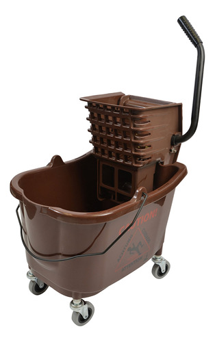 Janico Inc Mop Bucket Side Prensa Escurridor Combo, 35 quart
