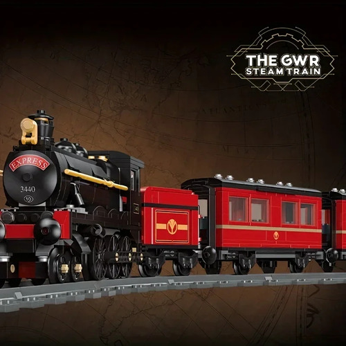 Blocos Montar Trem Express 789 Peças Com Trilho