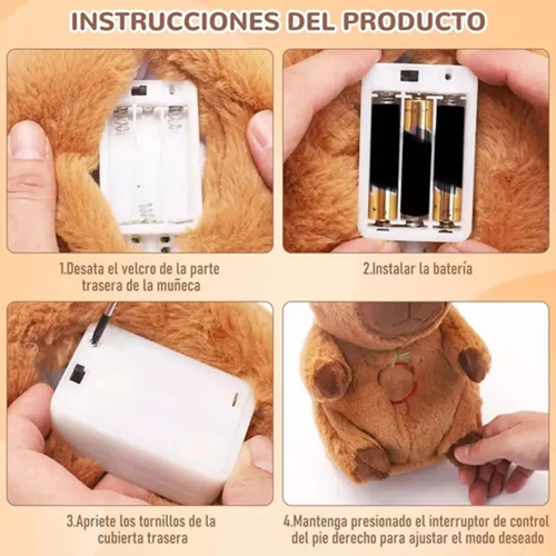 Peluche Capibara Ansiedad Dormir Música Juego Respracion