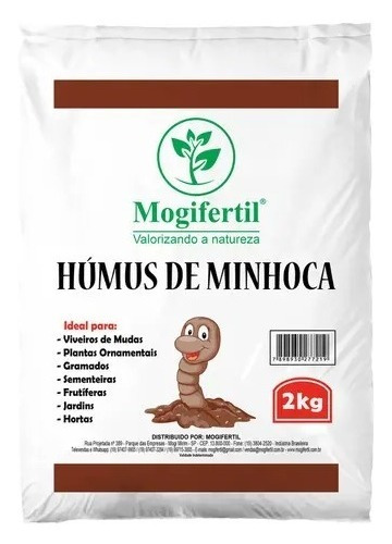 Humus De Minhoca Adubo Organico 2 Kg - Olimpomudas