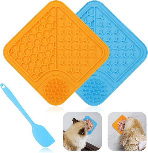 Lick Mat Para Perros Con Espátula, De Silicona, Alimentador