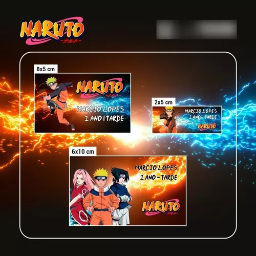 Etiqueta Escolar Personalizada - Naruto