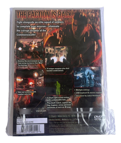 Jogo Red Faction Ll Play 2 Pt/br Com Capa E Pôster - Ps2