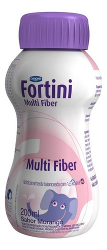 Suplemento Alimentar Multi Fiber Infantil Sabor Morango 200ml Fortini