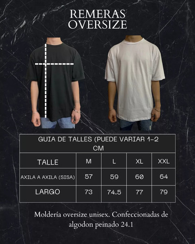 Pack X2 Remeras Oversize Unisex 100% Algodón Peinado 24.1