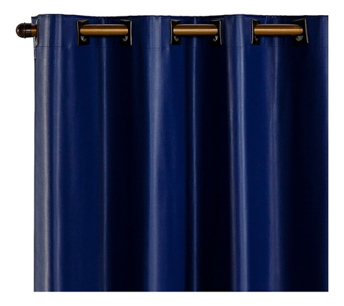 Cortina Blackout 100% Corta Luz Pvc M1 2,80 M X 2,80 M. Cor Azul-marinho