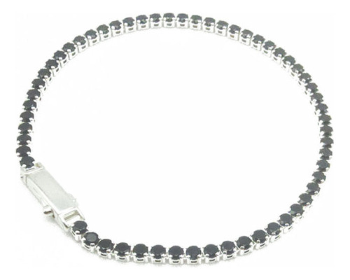 Pulsera Carmín Amy Black De Plata 925 Ss