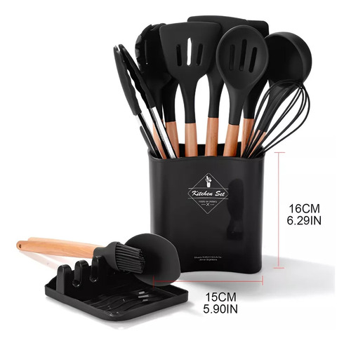 Set De Utensilios De Silicona, Cucharones Espátula 13 Piezas