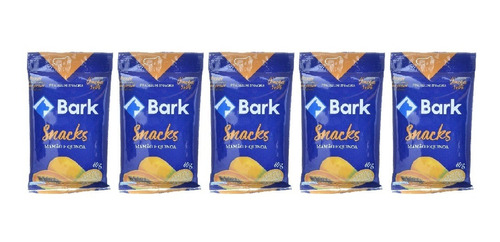 Bark Snacks P/ Cães Mamão E Quinoa 60g Kit 5 Unid.