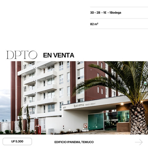 Departamento En Venta Edificio Ipanema, Sector Los Pablos