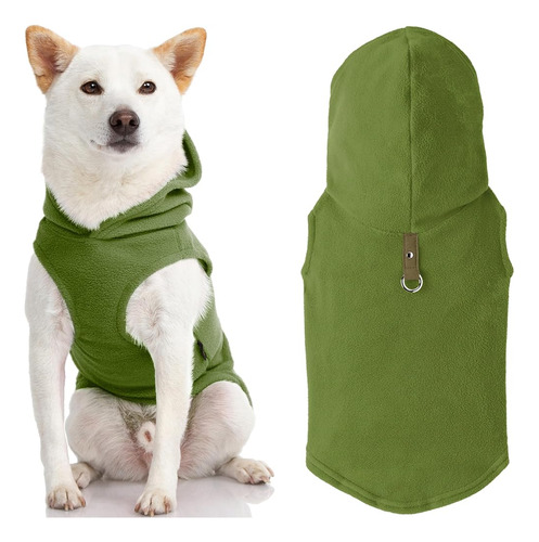 Suéter Para Perros Con Capucha Gooby Fleece Vest - Verde, Ex