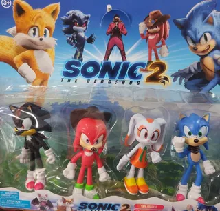 Muñecos Sonic Flexibles Blíster X 4 Personajes The Hedgehog