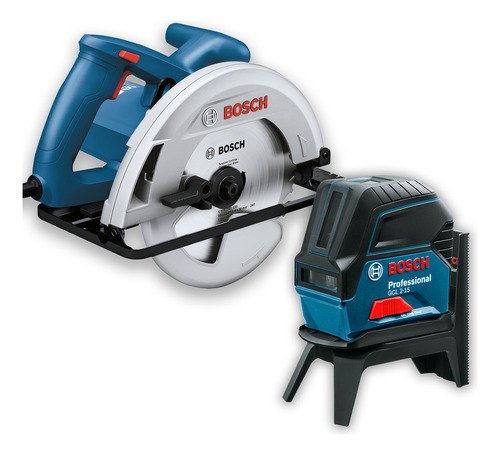Serra Circular Bosch Gks 130 110v C/ Nível Laser Gcl 2-15