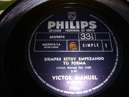 Lp Vinilo - Simple - Victor Manuel - Siempre Estoy Empezando