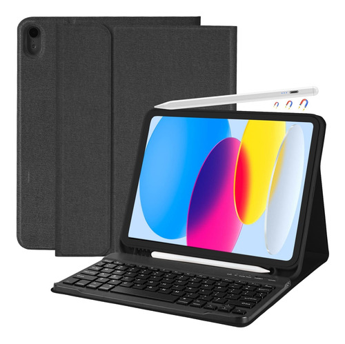 Estuche Teclado Para iPad 10ª Generacion 2022 Bt Soporte