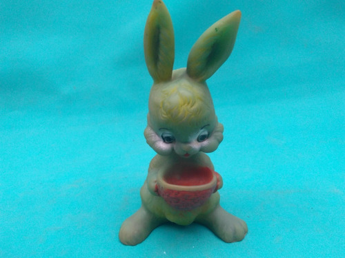 Toy Store: Viejo Juguete Conejo Verde Plastico Xm7yt C5
