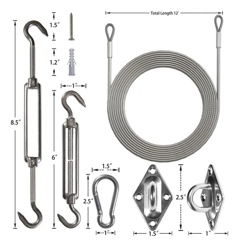 Amgo Juego De Herramientas Para Toldo Tipo Vela Triangular,