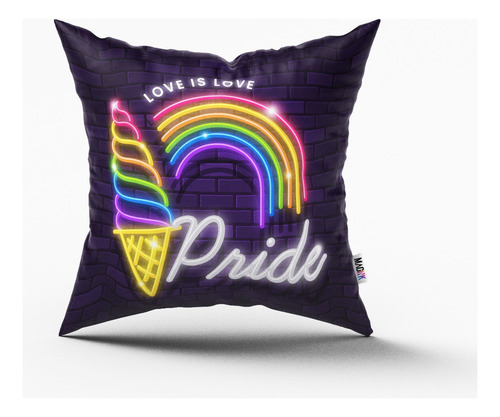 Cojín Colección Pride Orgullo Lgbt Prideneon De Alta Calidad