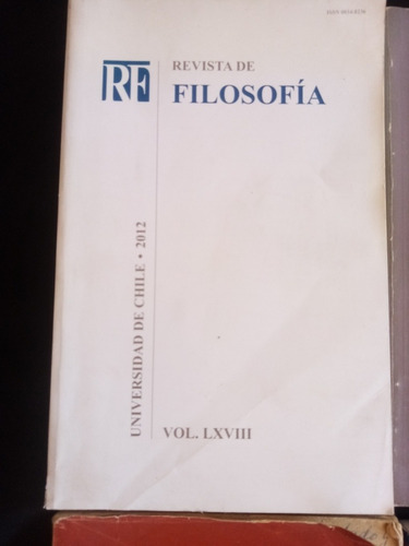 Colección 4 Revis De Filosofía. 3 U. De Chile Y U. Rosario