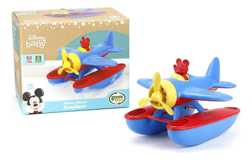 Green Toys Disney Baby - Miniavión De Mickey Mouse, Azul/roj