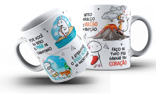 Caneca Xícara Flork Meme Bento Frases Divertida E Debochada Cor Mod. 48