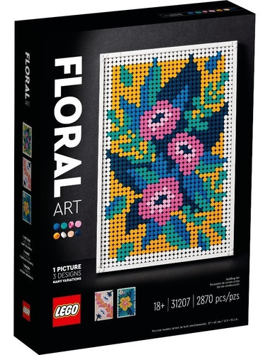 Lego Art 31207 Arte Floral Quadro Estilo Livre 2870pçs Quantidade de peças 287