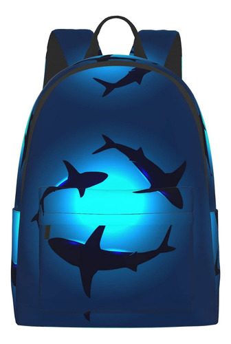 Mochila 16  Animal Mar Tiburon Para Ordenador Portatil Full