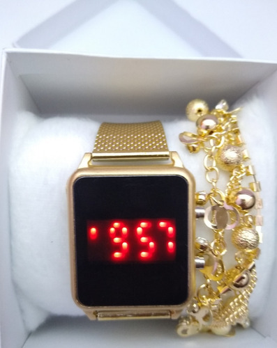 Lote Com 20 Relógios Digital Com Pulseiras E Caixa