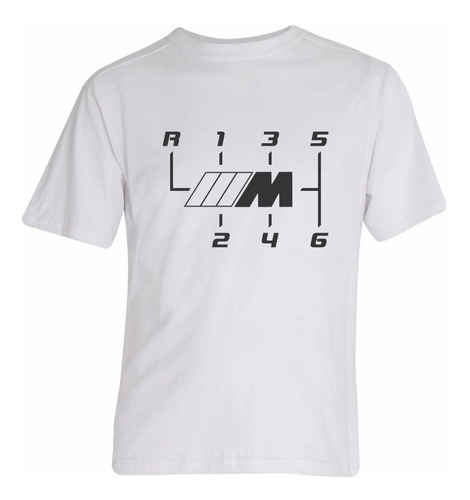 Remera Bmw Motorsport M Cambios Algodon Blanca