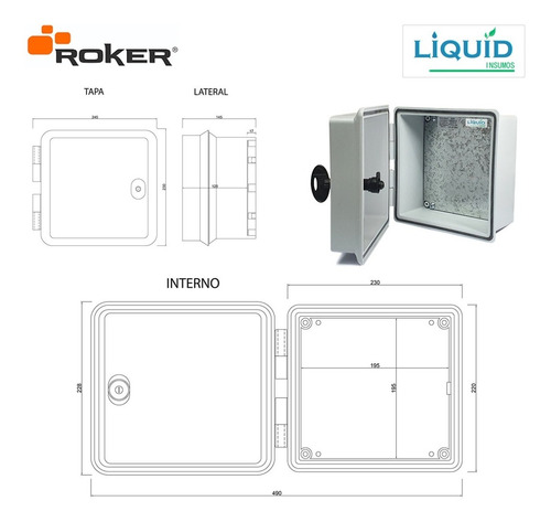Imagen 4 de 7 de Gabinete Caja Programador Riego - Exterior Roker Prg 356/1