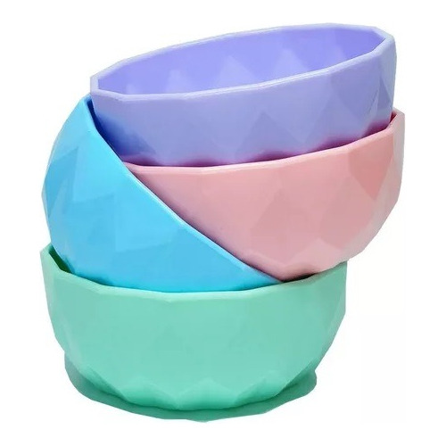 Pack 2 Bowl Grande +4 Compotera Chicasplastico Color Pastel 