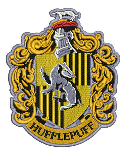 915 Harry Potter Hufflepuff Parche Bordado Termoadhesivo