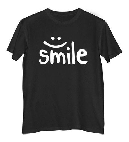 Remera Hombre Color Frase Smile Sonrisa Carita Feliz