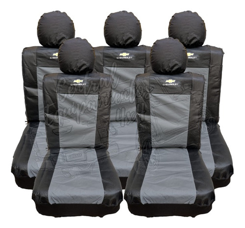 Fundas Cubre Asiento Eco Cuero Universal Con Logo Chevrolet