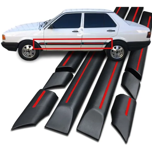 comprar Baguetas Laterales Vw Senda 1994\u002F1996 Negras Vira Roja