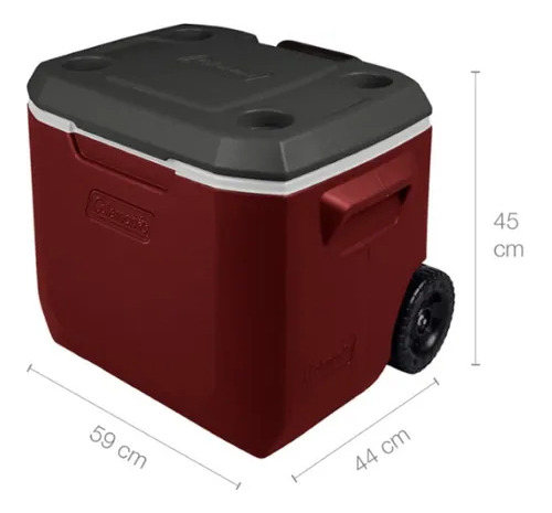 Conservadora Coleman Xtreme 50 Qt C/ruedas 3 Dias 47 Litros