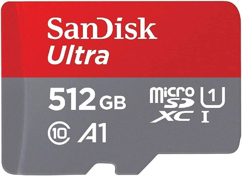 Memoria Sandisk Microsdxc, 512 Gb, Con Adaptador