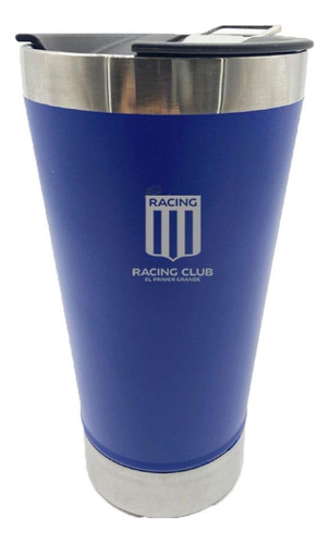Vaso Termico Azul Con Destapador Racing Club