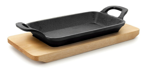 Grill Mini Plancha Lisa Hierro Fundido 17 Cm+ Base Lacor