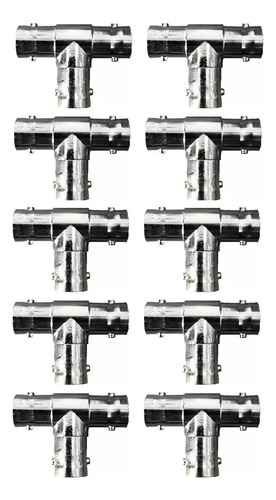 Kit 10 Conector Emenda Bnc Fêmea - Emenda Para Bnc - Cftv
