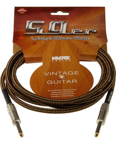 Cable De Instrumento Vintage Klotz Vin-0600 6m Tweed