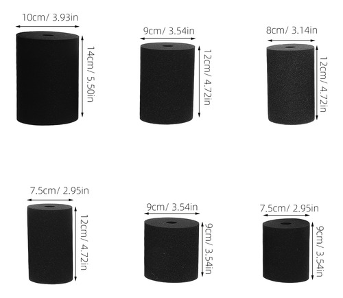 6 Insertos De Esponja Tumbler Turner: Cilíndricos Flexibles