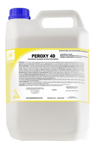 Desinfetante Peroxy 4d - Proteção Ate Por 72 H- 5 Lt Spartan