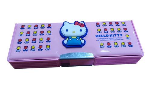 Lapicera Estuchera De Hello Kitty Color Rosa