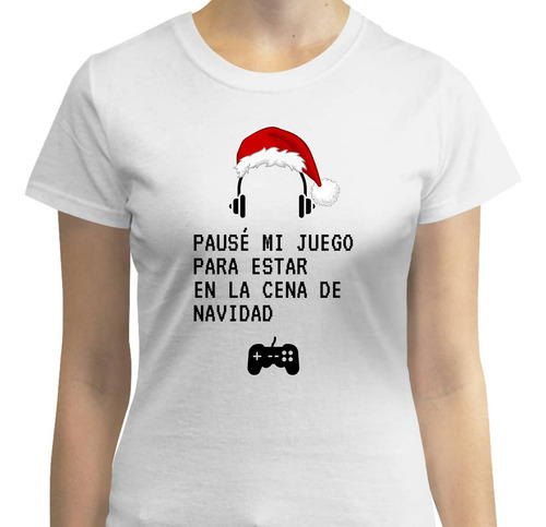 Playera Para Navidad - Cena De Navidad - Gorro Santa - Gamer