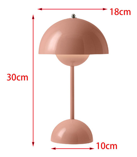 Lámpara De Mesa Regulable, Luz De Escritorio Usb, Rosa
