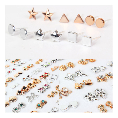 (a) Mini Aretes De Plástico Hipoalergénicos De Varios Estilo