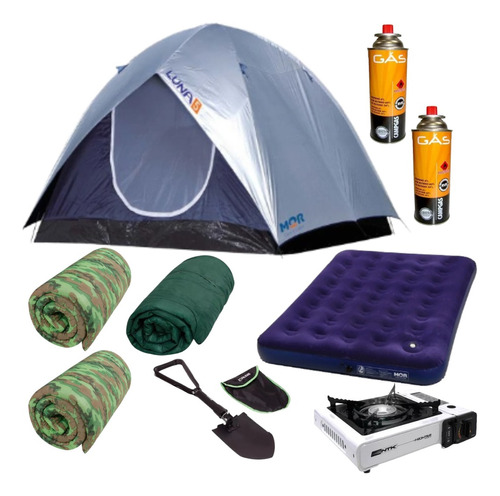 Barraca De Camping Luna 5 + Colchão C/fogareiro E Acessórios