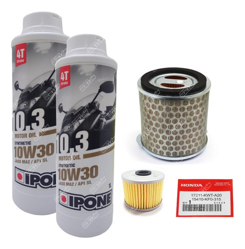 Kit Service Honda Xre 300 Filtros Originales Ipone 10w 30 Ip